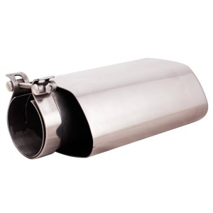 SORTIE D'ECHAPPEMENT INOX. INT:55-65 EXT:74X141 LONG:220