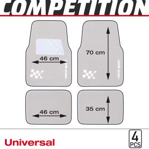 TAPIS DE SOL MOQUETTE + ALUCOMPETITION 4PCES BLEU
