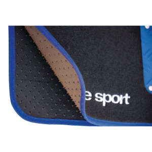 TAPIS DE SOL MOQUETTE + ALUCOMPETITION 4PCES BLEU