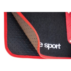 TAPIS DE SOL MOQUETTE + ALUCOMPETITION 4PCES ROUGE
