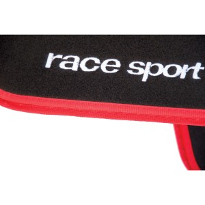 TAPIS DE SOL MOQUETTE + ALUCOMPETITION 4PCES ROUGE