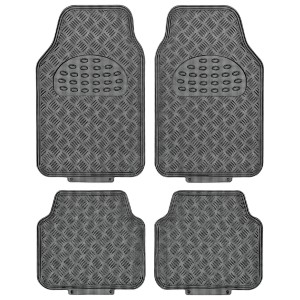 TAPIS CAOUTCHOUC LOOK CARBONE 4PCES