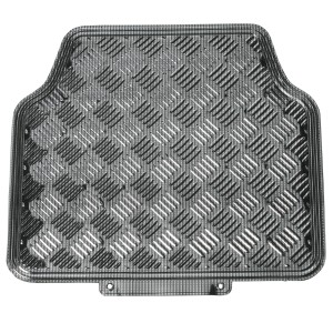 TAPIS CAOUTCHOUC LOOK CARBONE 4PCES