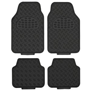 TAPIS CAOUTCHOUC LOOK PIANO BLACK 4PCES