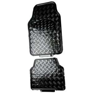 TAPIS CAOUTCHOUC LOOK PIANO BLACK 4PCES