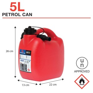 BIDON A CARBURANT + FLEXIBLE HOMOL EU 5L