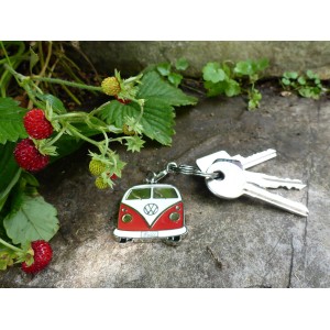 VW T1 BUS PORTE-CLEFS ROUGE - BOITE CADEAU