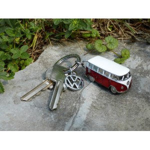 VW T1 BUS 3D MODEL PORTE-CLEFS - ROUGE