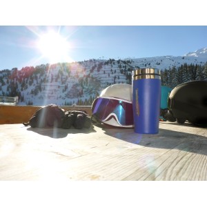 VW THERMOS INOX 400ML - BLEU