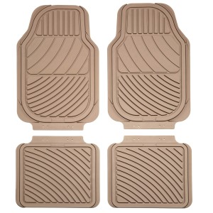 TAPIS DE SOL UNIV CAOUTCHOUC CARAT BEIGE 4PCES