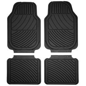 TAPIS DE SOL UNIV CAOUTCHOUC CARAT NOIR 4PCES