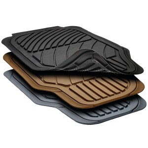 TAPIS DE SOL UNIV CAOUTCHOUC CARAT NOIR 4PCES
