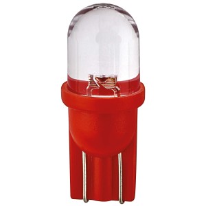 LED T10 W5W W2.1X9.5D - 1 LED - ROUGE - 2PCS