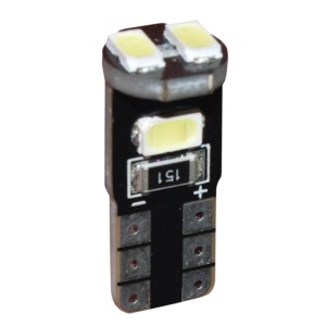 LED T10 W5W W2.1X9.5D - 4 LEDS - 6500K BLANC PURE - 2PCS