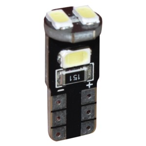 LED T10 W5W W2.1X9.5D - 4 LEDS - 8000K BLANC XENON - 2PCS
