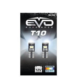 LED T10 W5W W2.1X9.5D - 4 LEDS - 8000K BLANC XENON - 2PCS