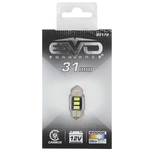 NAVETTE LED C5W SV8.5 31MM CANBUS - 3 LEDS - 6500K BLANC PURE - 1PC
