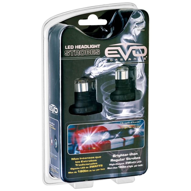 STROBE PACE CAR LED TRIPLE FLASH - 6500K BLANC PURE - 2PCS