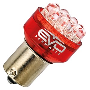 AMPOULE LED STOP/POSITION P21W BA15S 1PLOT - ROUGE - 2PCS