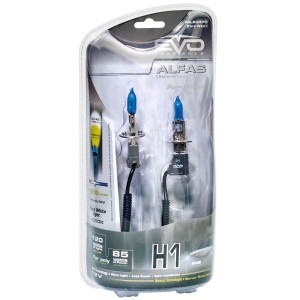 AMPOULES H1 P14.5S ALFAS 85W--120W - 6000K BLANC PURE - 2PCS
