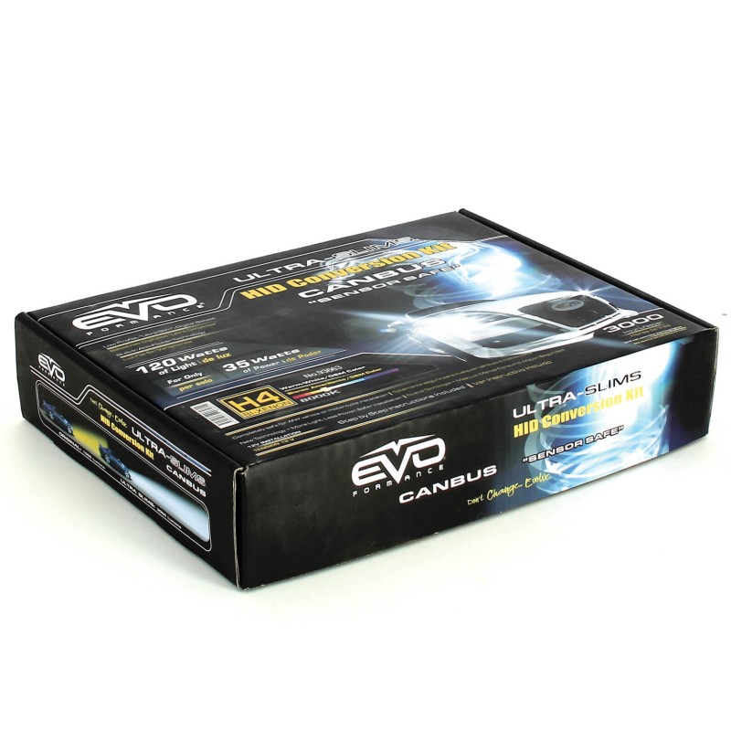 KIT HID H4 P43T SLIM BALLAST CANBUS  35W -  8000K BLANC XENON