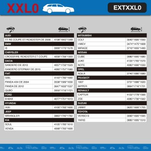 HOUSSE DE VOITURE TAILLE XXL 420X165X132CM POLYESTER