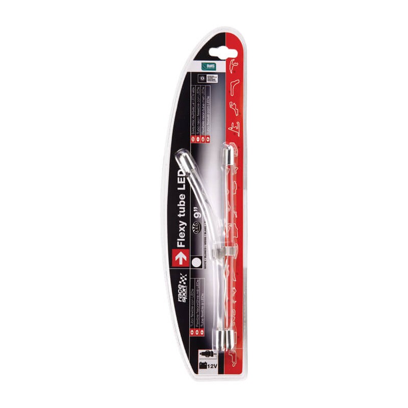 2 TUBES NEON FLEXIBLE 9" LEDS BLANC - FDS