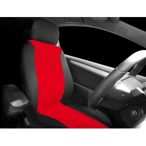 JEU DE HOUSSES DE SIEGE ROUGE/NOIR 2PCS