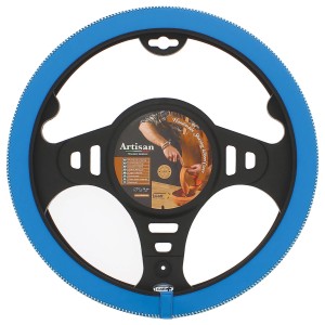 COUVRE VOLANT STYLE ARTISAN 37-39 CM BLEU - FDS