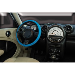 COUVRE VOLANT STYLE ARTISAN 37-39 CM BLEU - FDS