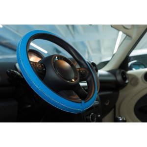 COUVRE VOLANT STYLE ARTISAN 37-39 CM BLEU - FDS