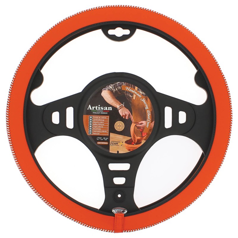 COUVRE VOLANT STYLE ARTISAN 37-39 CM ORANGE - FDS