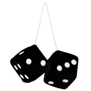 DOUBLE DE EN PELUCHE A SUSPENDRE 9X9CM NOIR