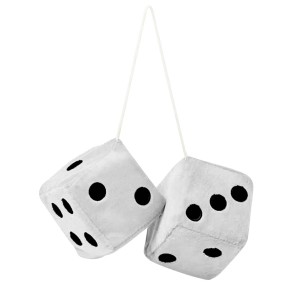 DOUBLE DE EN PELUCHE A SUSPENDRE 9X9CM BLANC