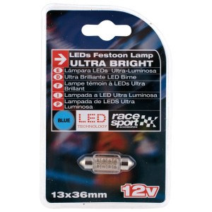 LAMPE TEMOIN A LEDS ULTRA BRILLANT 13X36 BLEU
