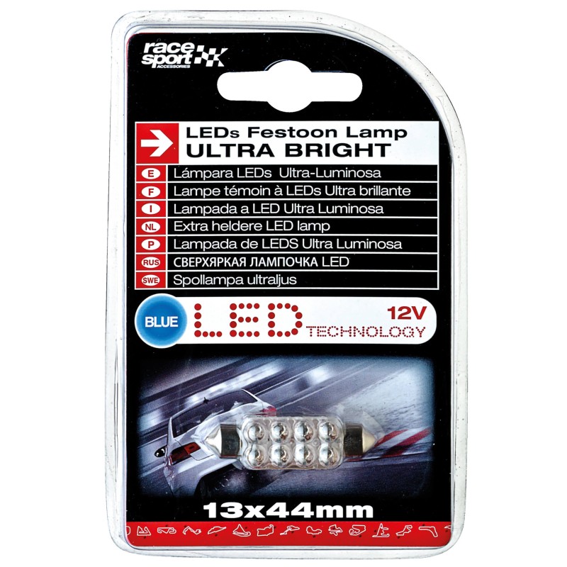 LAMPE TEMOIN A LEDS ULTRA BRILLANT 13X44 BLEU
