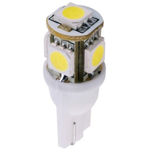 BLISTER 2 AMPOULES 5 LEDS T10 12V