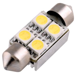 AMPOULE NAVETTE LED BLANC SMD 12V 1,92W CANBUS READY