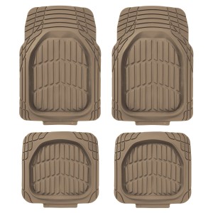 TAPIS CAOUTCHOUC DEEP DISH BEIGE - 4 PCS