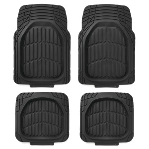 TAPIS CAOUTCHOUC DEEP DISH NOIR - 4PCS