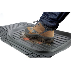TAPIS CAOUTCHOUC DEEP DISH NOIR - 4PCS