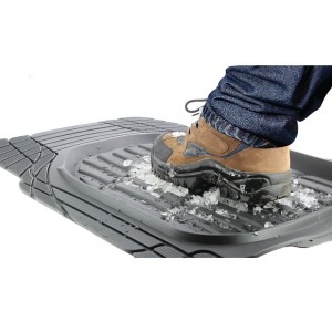 TAPIS CAOUTCHOUC DEEP DISH GRIS - 4 PCS