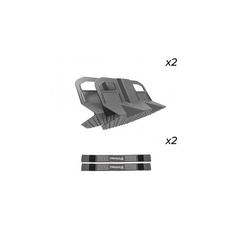 PACK STAYHOLD SIDEKICK GRIS - 2 SIDEKICK + 2 SANGLES COMBI