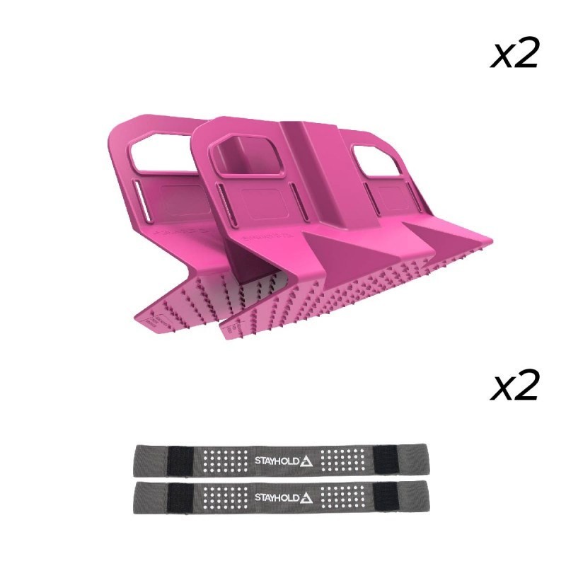PACK STAYHOLD SIDEKICK ROSE - 2 SIDEKICK + 2 SANGLES COMBI