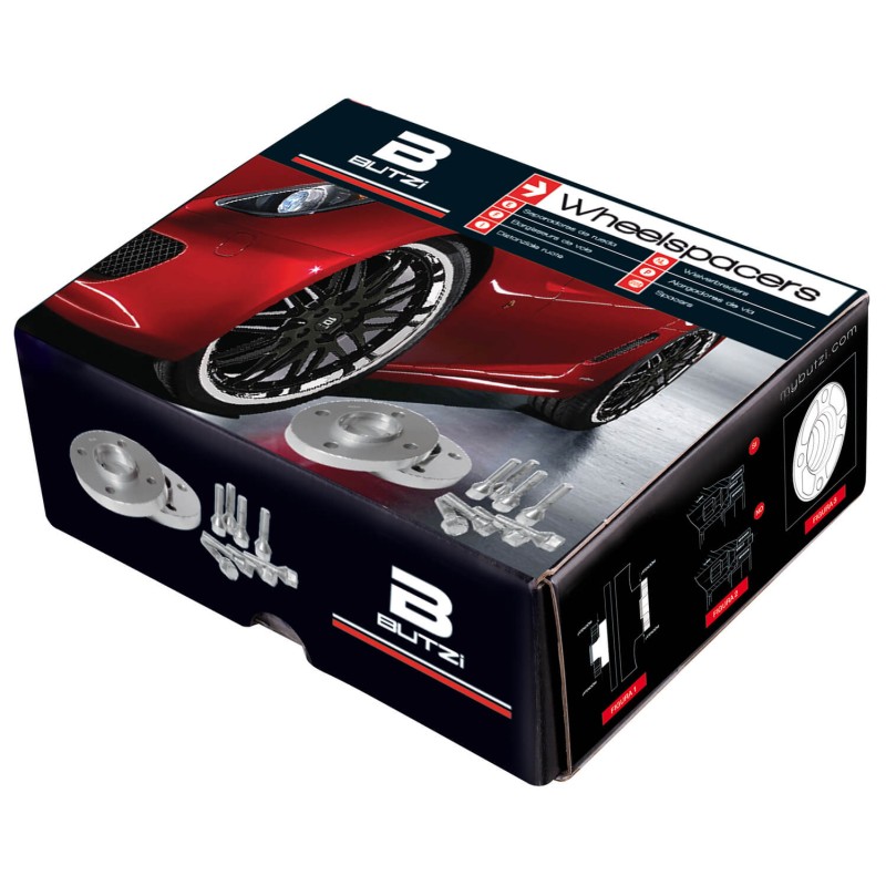 KIT DE 2 ELARGISSEURS DE VOIE 20MM + VIS 4X98 58