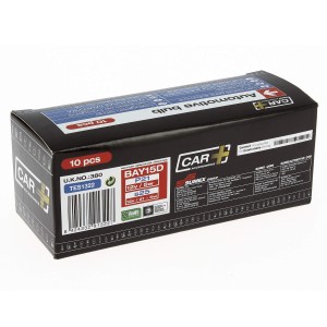 BOITE 10 AMPOULES STOP 12V. 21W/5W. 2 PLOTS BAY15D