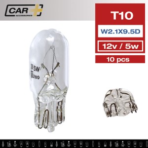 BOITE 10 AMPOULES WEDGE 12V. 5W. T10 W2.1x9.5D