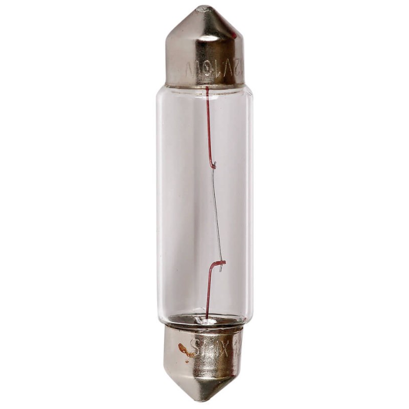 BOITE 10 AMPOULES NAVETTE 12V. 10W. T11x41 SV8.5D