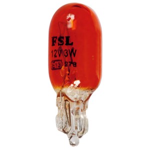 BLISTER 2 AMPOULES WEDGE 12V. 3W. T10 W2.1x9.5D AMBREE