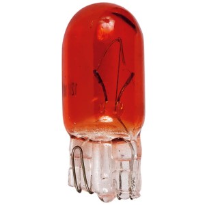 BOITE 10 AMPOULES WEDGE 12V. 5W. T10 W2.1x9.5D AMBREE